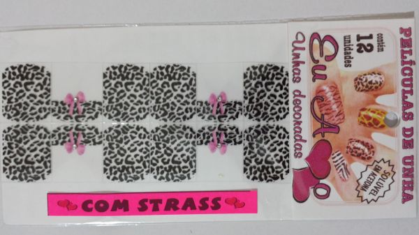 Oncinha preta c/ laço rosa com Strass - 12 unids. cada